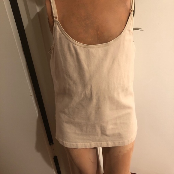 Camisoles Set of 2 Cami Tank Tops Tan/White Size Med Fits Sm/Med - Picture 2 of 16